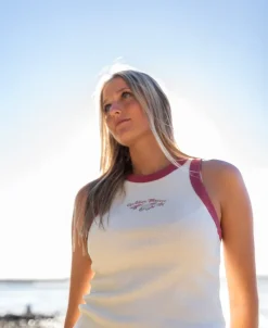 Women Golden Breed Tanks-Aloha High Ringer Tank | Off White
