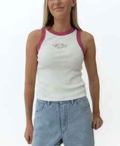 Women Golden Breed Tanks-Aloha High Ringer Tank | Off White