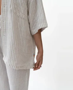 Women Golden Breed Shirts-Bailey Shirt | Off White Stripe