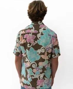Golden Breed Hawaiian Shirts|Shirts-Batik Shirt | Wash Brown