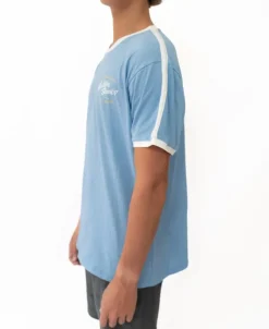 Golden Breed Tees-Break Ringer Tee | Azure Blue