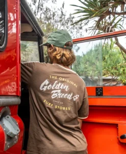 Golden Breed Tees-Break Ringer Tee | Wash Brown