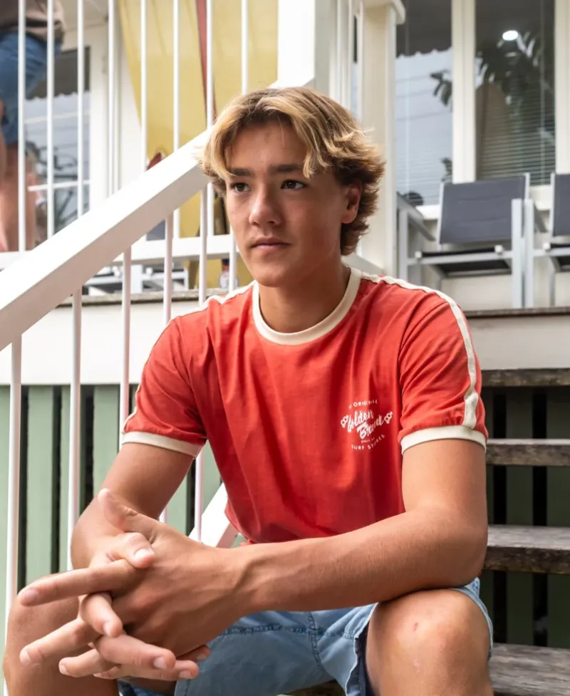 Golden Breed Tees-Break Ringer Tee | Wash Red