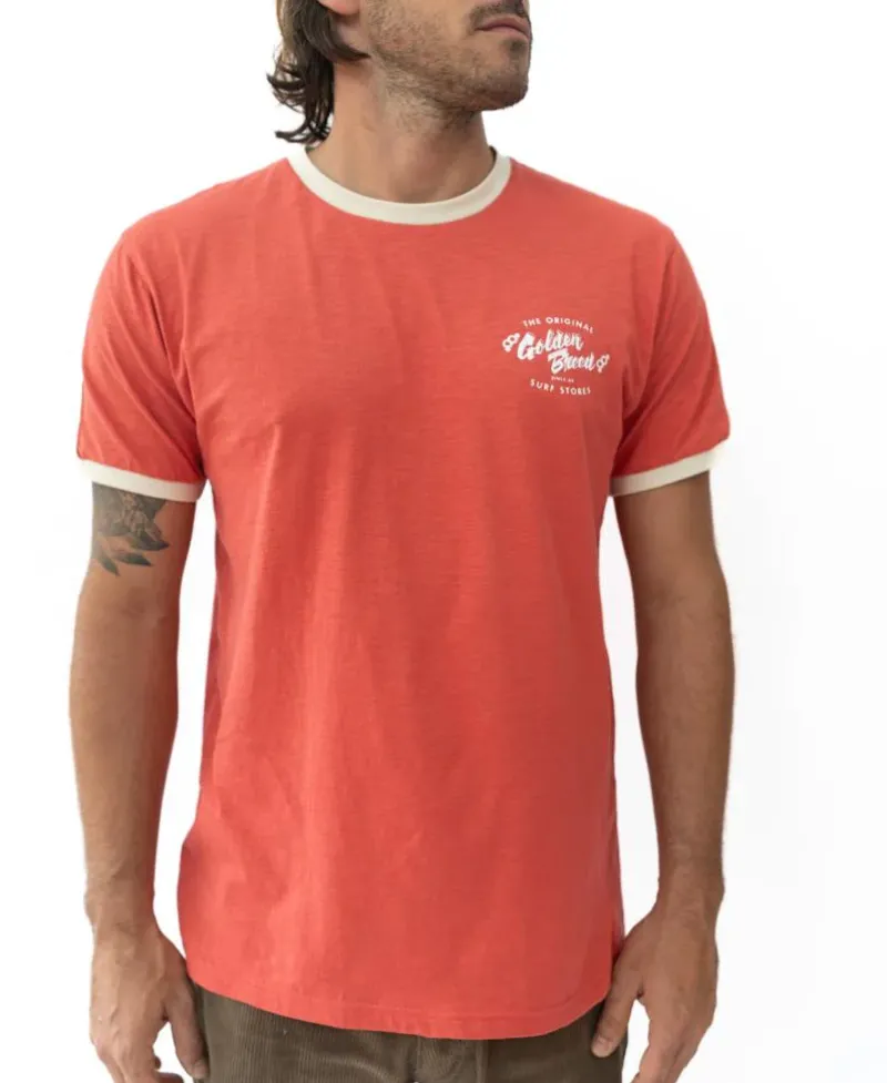 Golden Breed Tees-Break Ringer Tee | Wash Red