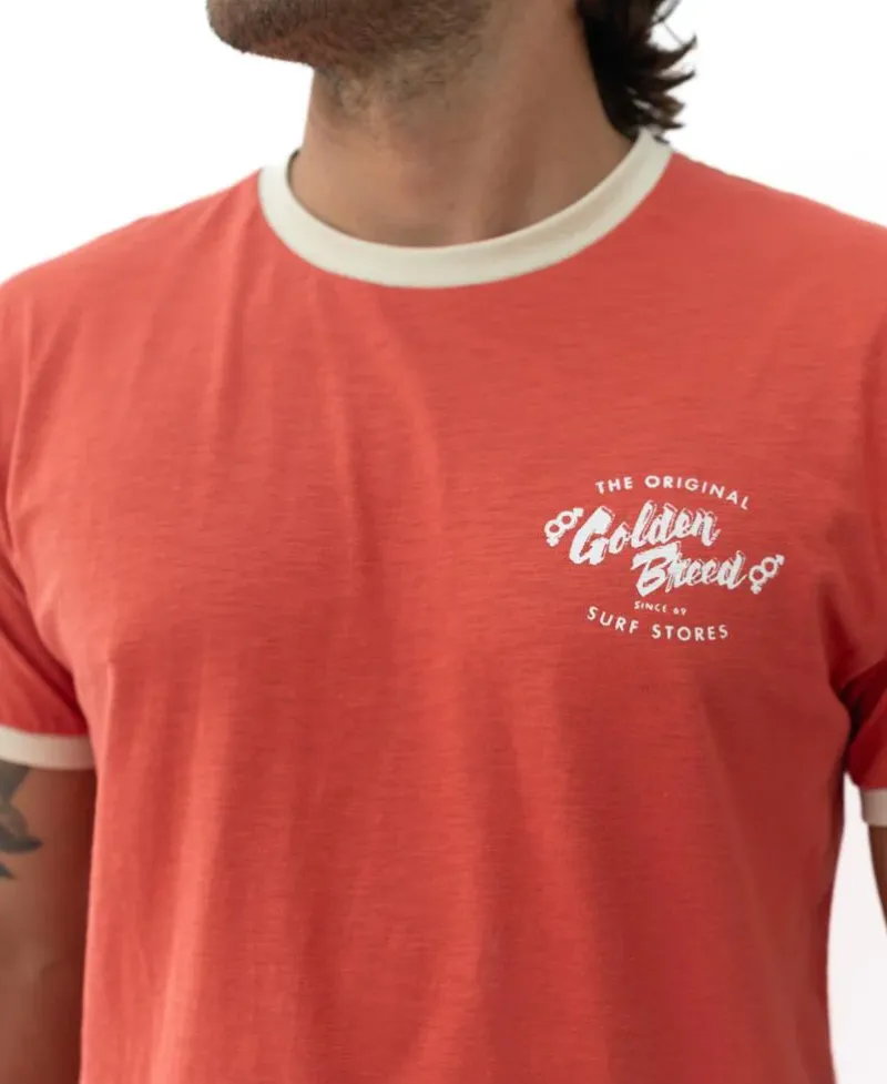 Golden Breed Tees-Break Ringer Tee | Wash Red