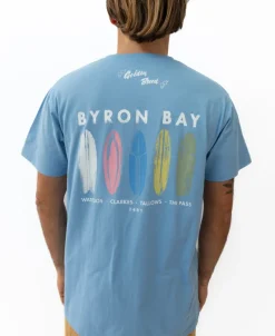 Golden Breed Tees-Byron Boards Tee | Azure Blue