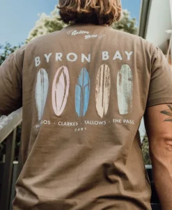 Golden Breed Tees-Byron Boards Tee | Wash Brown