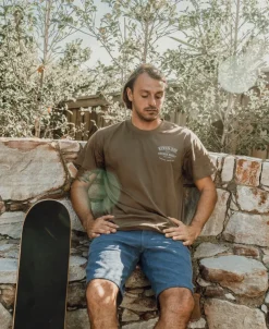 Golden Breed Tees-Byron Boards Tee | Wash Brown