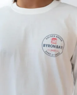 Golden Breed Long Sleeve Tees-Byron LS Kombi Tee | Off White