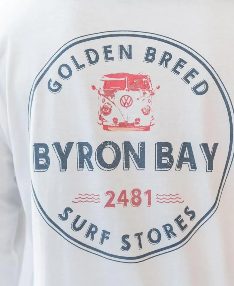 Golden Breed Long Sleeve Tees-Byron LS Kombi Tee | Off White