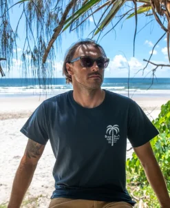 Golden Breed Tees-Byron Palm Loco Tee | Navy