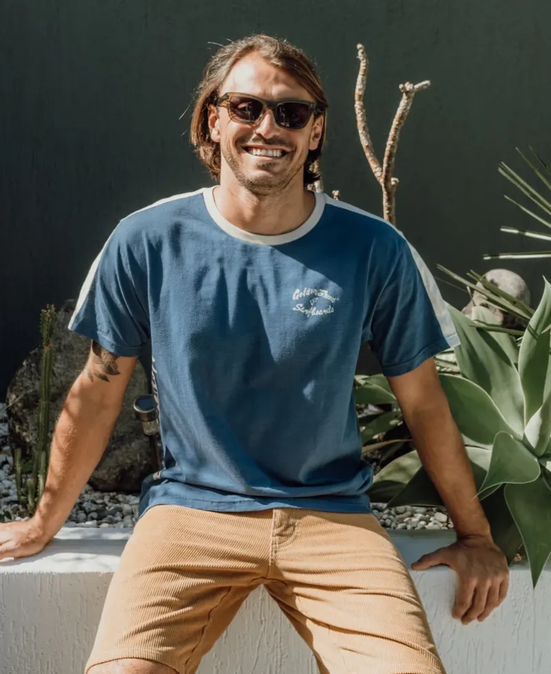 Golden Breed Tees-Byron Willis Tee | Dusty Blue