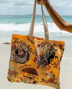 Golden Breed Bags-Canvas Beach Bag Maui | Wash Orange