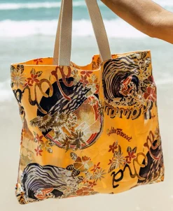 Golden Breed Bags-Canvas Beach Bag Maui | Wash Orange