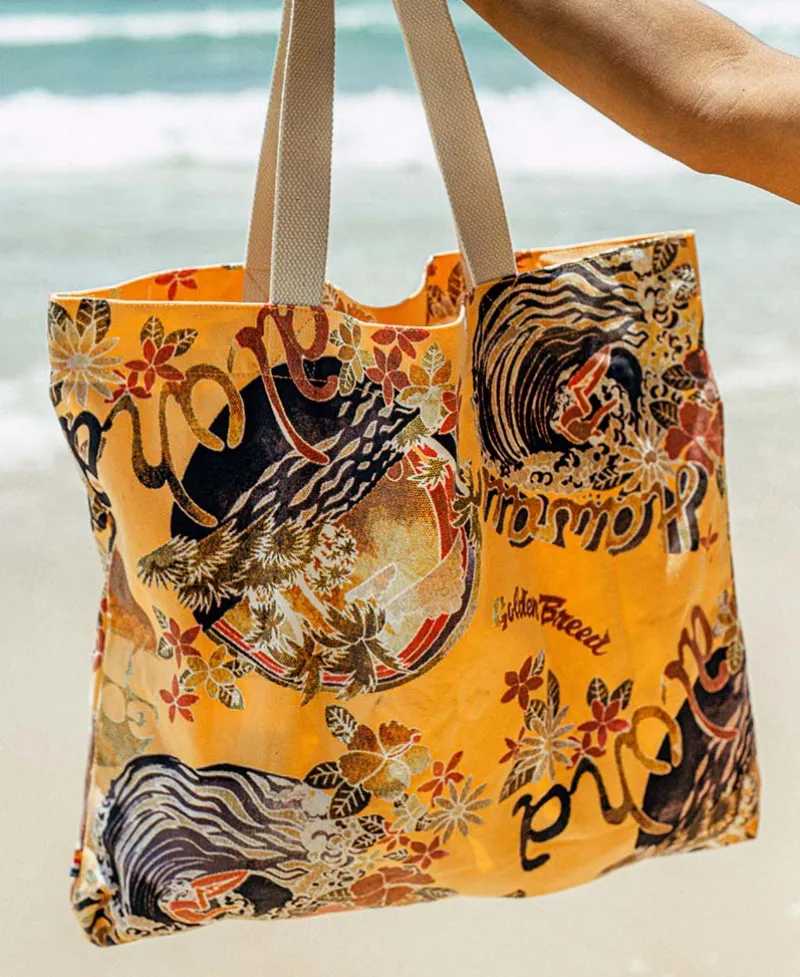 Golden Breed Bags-Canvas Beach Bag Maui | Wash Orange