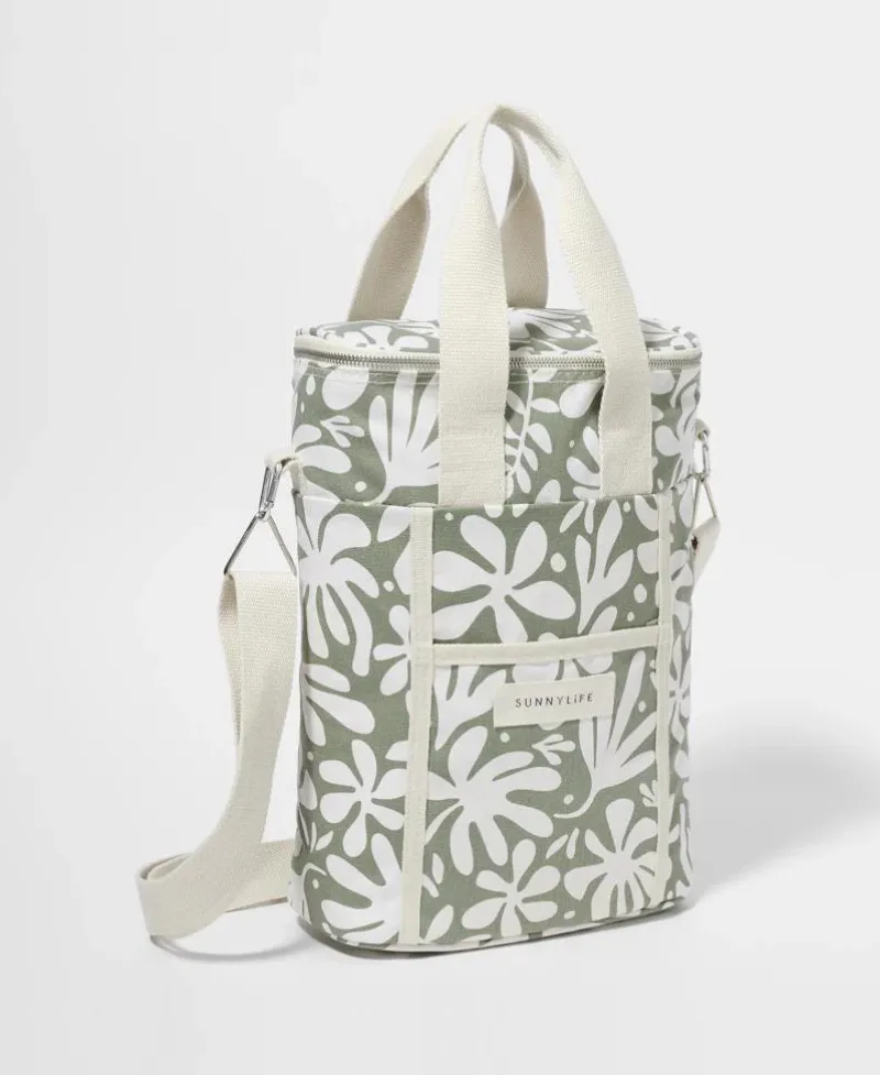 Golden Breed Sunny Life-Canvas Drinks Cooler Bag The Vacay | Olive