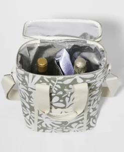 Golden Breed Sunny Life-Canvas Drinks Cooler Bag The Vacay | Olive