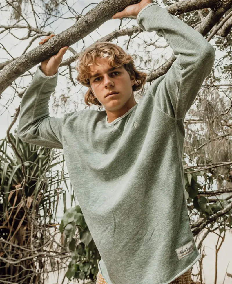 Golden Breed Hoodies & Sweats|Rag Tops-Classic Rag Top | Surf Green Marle
