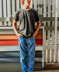 Golden Breed Pants-Cord Jogger Pant | Azure Blue