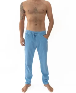Golden Breed Pants-Cord Jogger Pant | Azure Blue