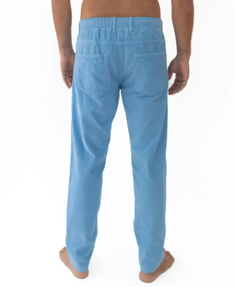Golden Breed Pants-Cord Jogger Pant | Azure Blue