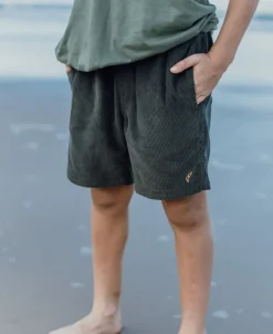 Kids Golden Breed Kids-Crackers Boys Walkshort | Wash Black