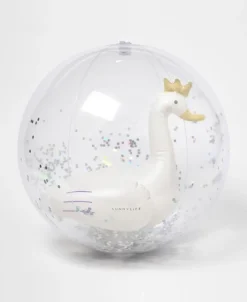 Golden Breed Sunny Life-3D Inflatable Beach Ball Princess Swan | Multi