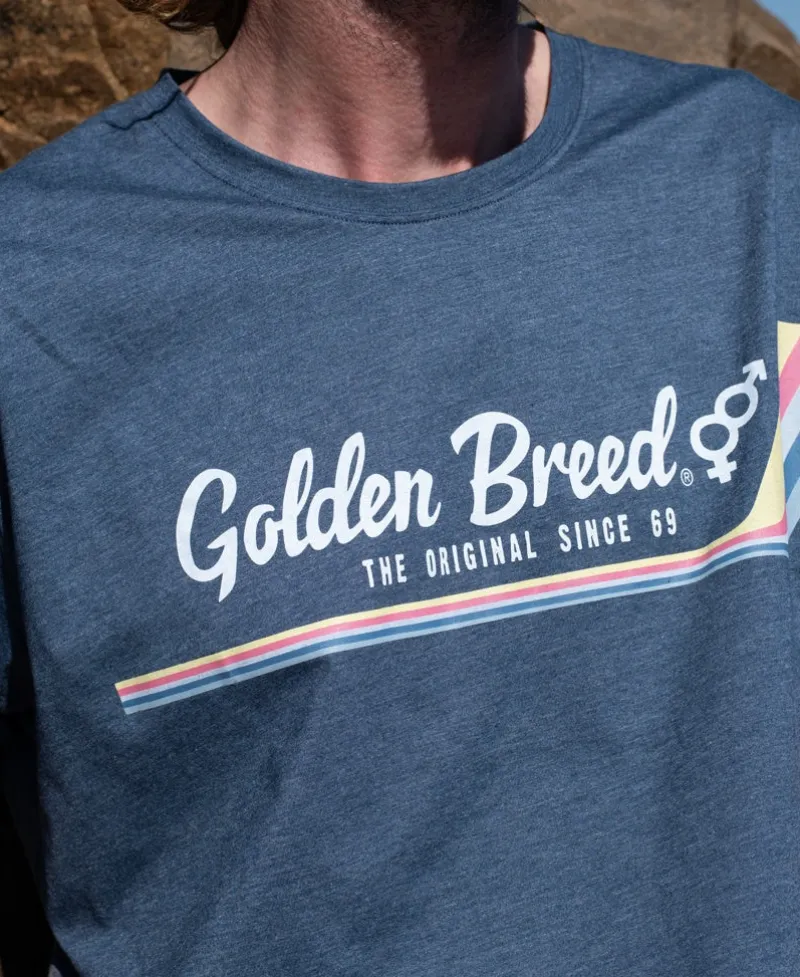 Golden Breed Tees-Deluxe Retro Surf Tee | Navy Marle