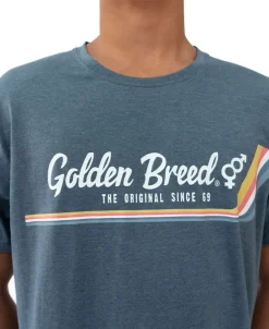 Golden Breed Tees-Deluxe Retro Surf Tee | Navy Marle