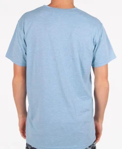 Golden Breed Tees-Deluxe Retro Surf Tee | Sea Blue Marle