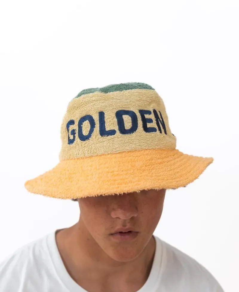 Golden Breed Bucket Hats-Ferry Terry Bucket Hat | Bleach Gold