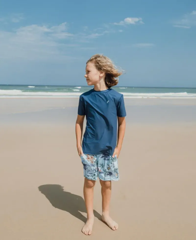 Kids Golden Breed Kids-Flamingos Elastic Boys Boardie |