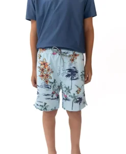 Kids Golden Breed Kids-Flamingos Elastic Boys Boardie |