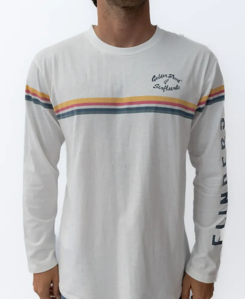 Golden Breed Tees-Flinders Cali LS Tee | Off White