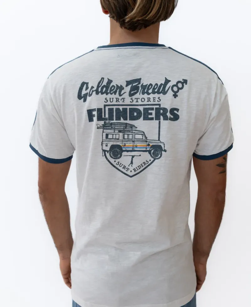 Golden Breed Tees-Flinders Landy Tee | Off White