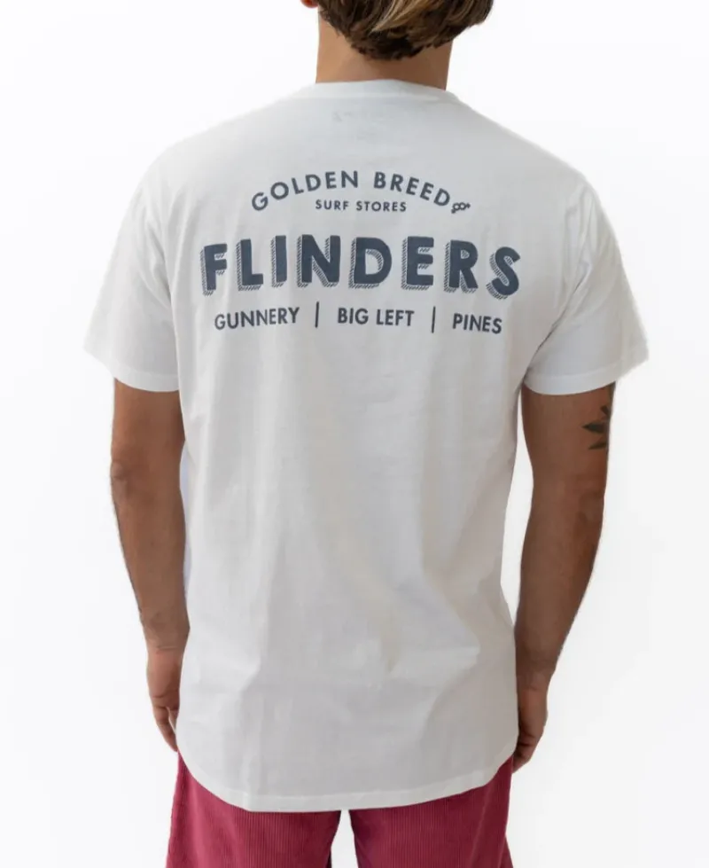 Golden Breed Tees-Flinders Old School Tee | Off White