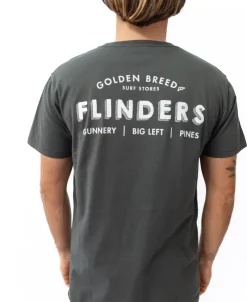 Golden Breed Tees-Flinders Old School Tee | Wash Black
