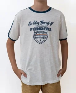 Kids Golden Breed Kids-Flinders Rider Kids Tee | Off White