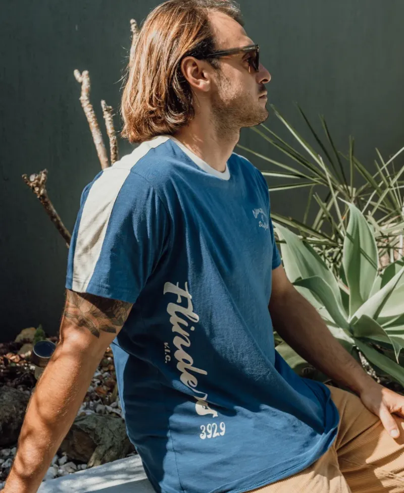 Golden Breed Tees-Flinders Willis Tee | Dusty Blue