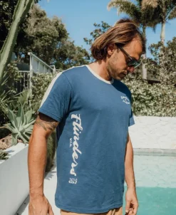 Golden Breed Tees-Flinders Willis Tee | Dusty Blue