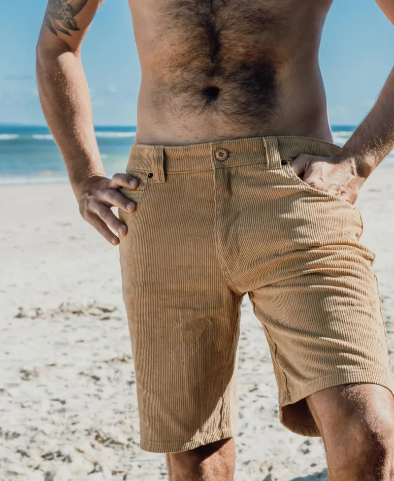 Golden Breed Floyd Walkshorts|Shorts-Floyd Cord Walkshort | Dark Camel