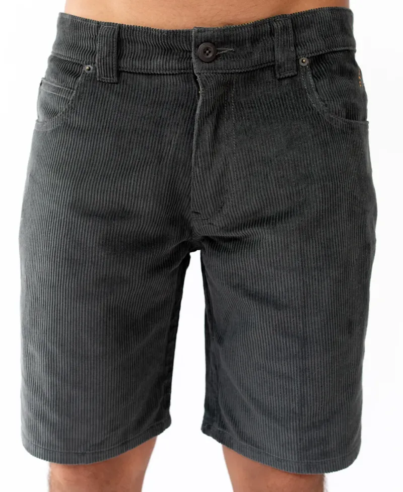Golden Breed Floyd Walkshorts|Shorts-Floyd Cord Walkshort | Wash Black
