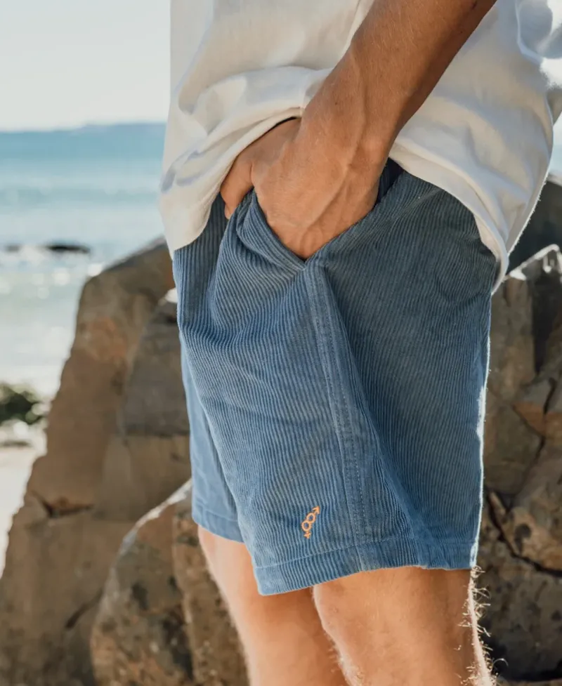 Golden Breed Floyd Walkshorts|Shorts-Floyd Elastic Waist Walkshort | Dusty Blue