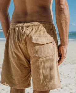 Golden Breed Floyd Walkshorts|Shorts-Floyd Elastic Waist Walkshort | Dark Camel