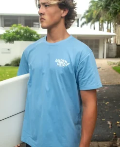 Golden Breed Tees-Friday Tee | Azure Blue