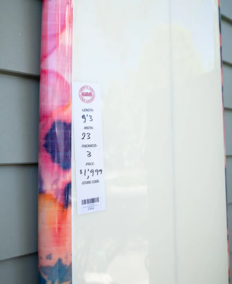 Golden Breed Gordon & Smith Surfboards-G&S 9'3 Chick Board Polish Finish | Pink Tie Dye