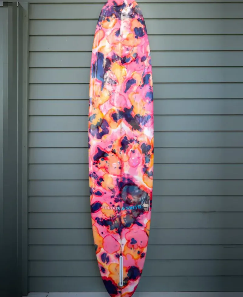 Golden Breed Gordon & Smith Surfboards-G&S 9'3 Chick Board Polish Finish | Pink Tie Dye