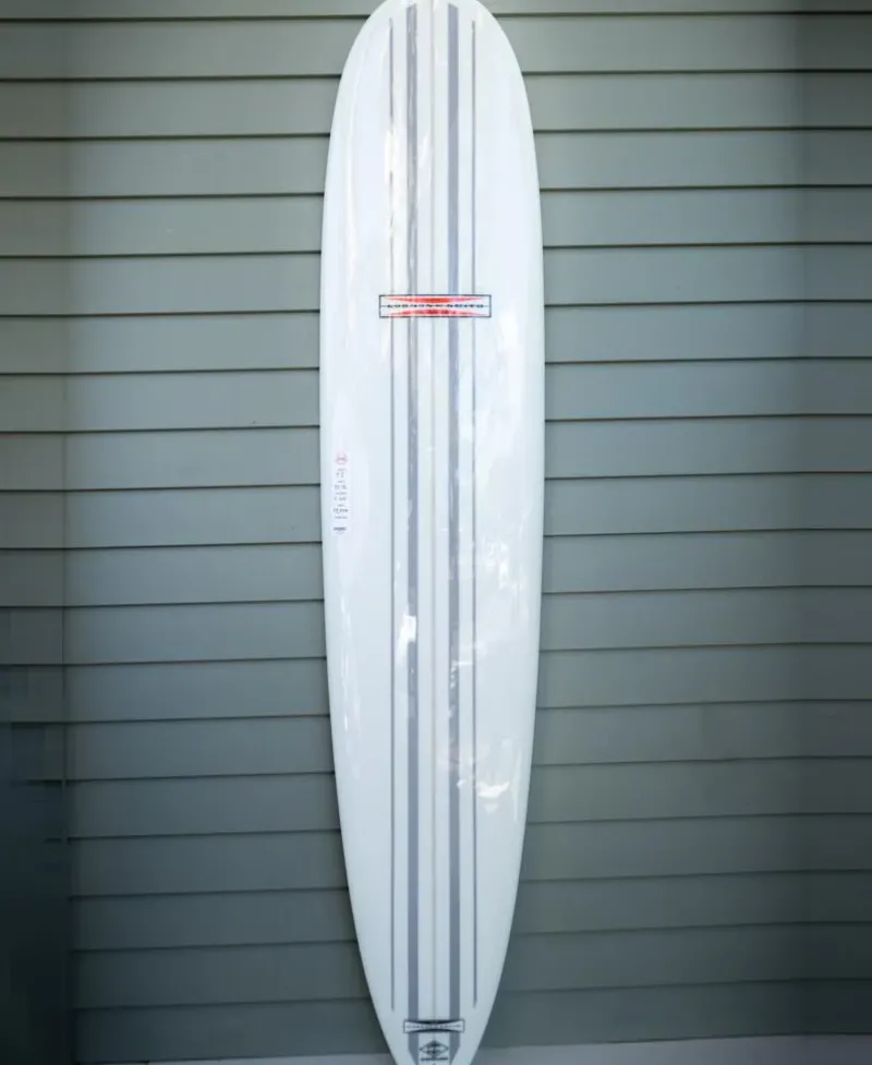 Golden Breed Gordon & Smith Surfboards-G&S 9'1 Nosemaster Polish Finish | White/Grey