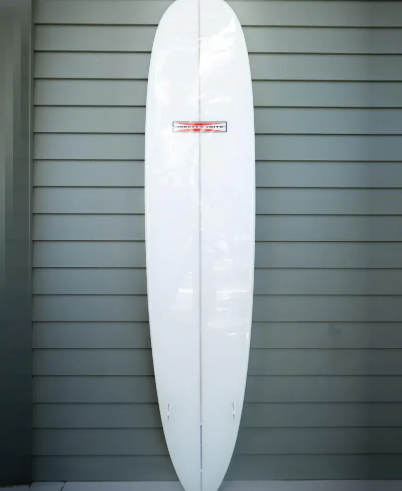 Golden Breed Gordon & Smith Surfboards-G&S 9'1 Nosemaster Polish Finish | White/Grey