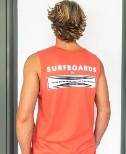 Golden Breed Muscle Tank-G&S Corp Muscle | Wash Red
